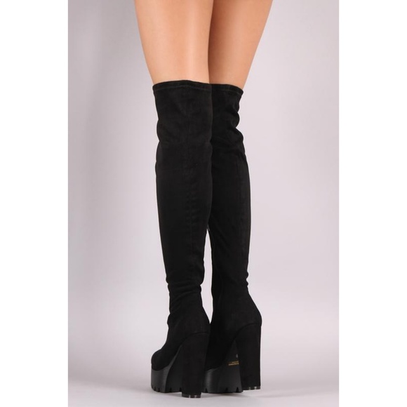 COPY - Size 9 chunky platform thigh high boots - Picture 7 of 8